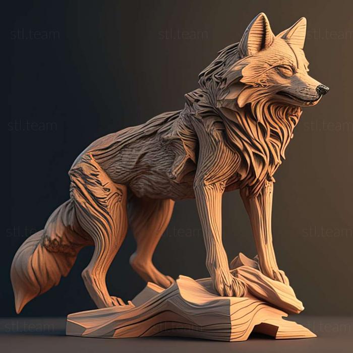 3d модель вовка